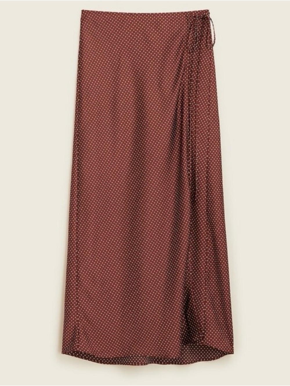 J.Crew Wrap Slip Skirt in Sable Polka Dot | XL | EUC - Picture 4 of 15